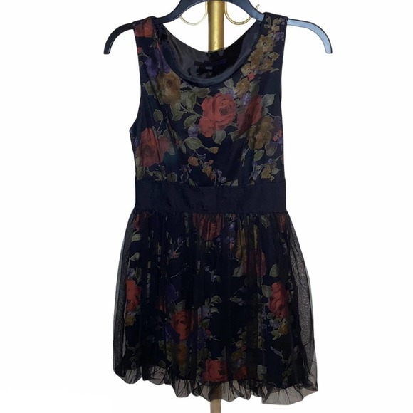 Plastic Island Black Rose Dress Size Small - Picture 2 of 14